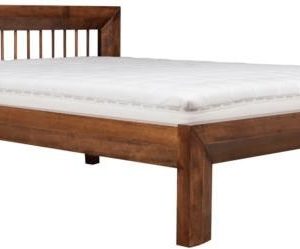 Ekodom Łóżko Kiruna Drewniane 120X200 Wiśnia Szuflada 1 2 Długości